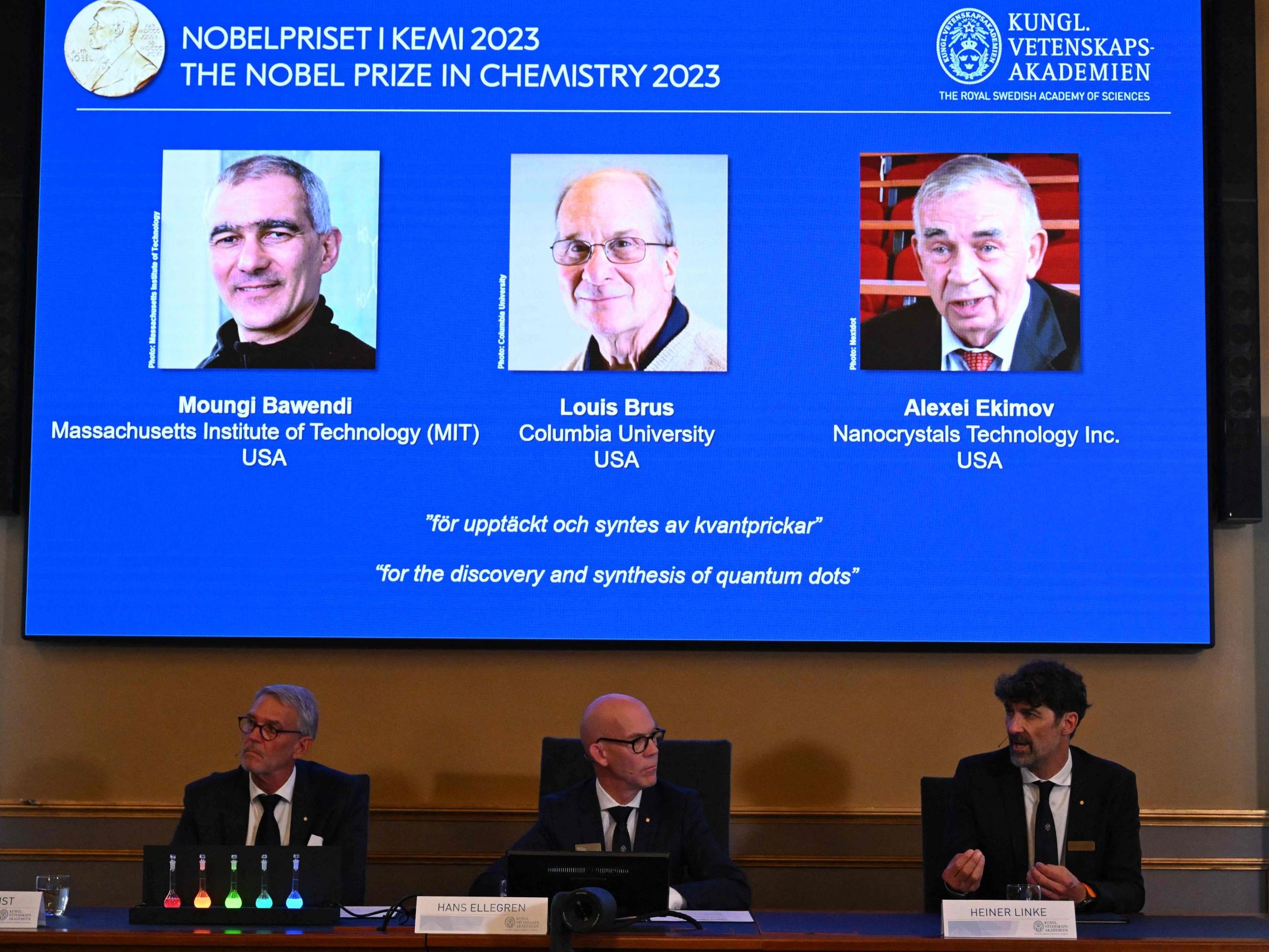 Das sind die Gewinner des Chemie-Nobelpreises. Das sind die Gewinner des Chemie-Nobelpreises.