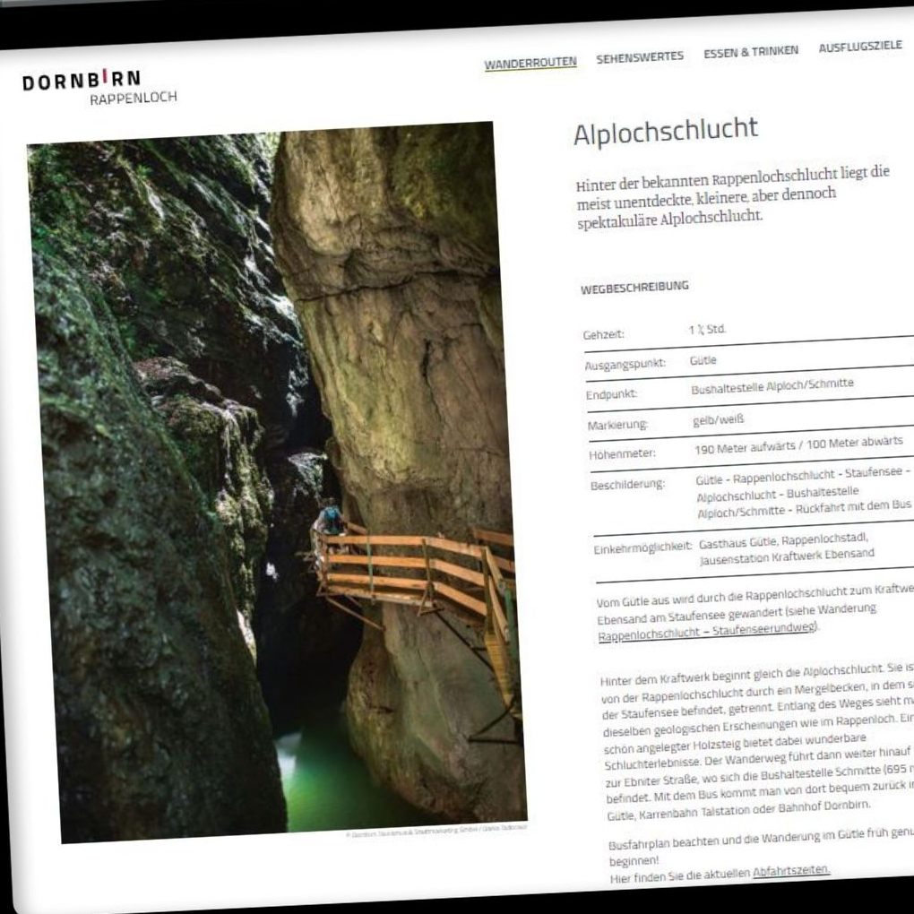 Die Schlucht ist nicht nur ein Abenteuer, sondern auch eine Oase der Ruhe und Erholung.