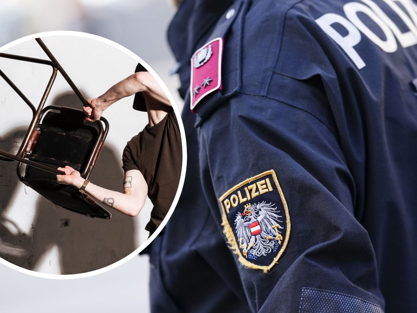 Polizei-Einsatz in Wien 15. Polizei-Einsatz in Wien 15.