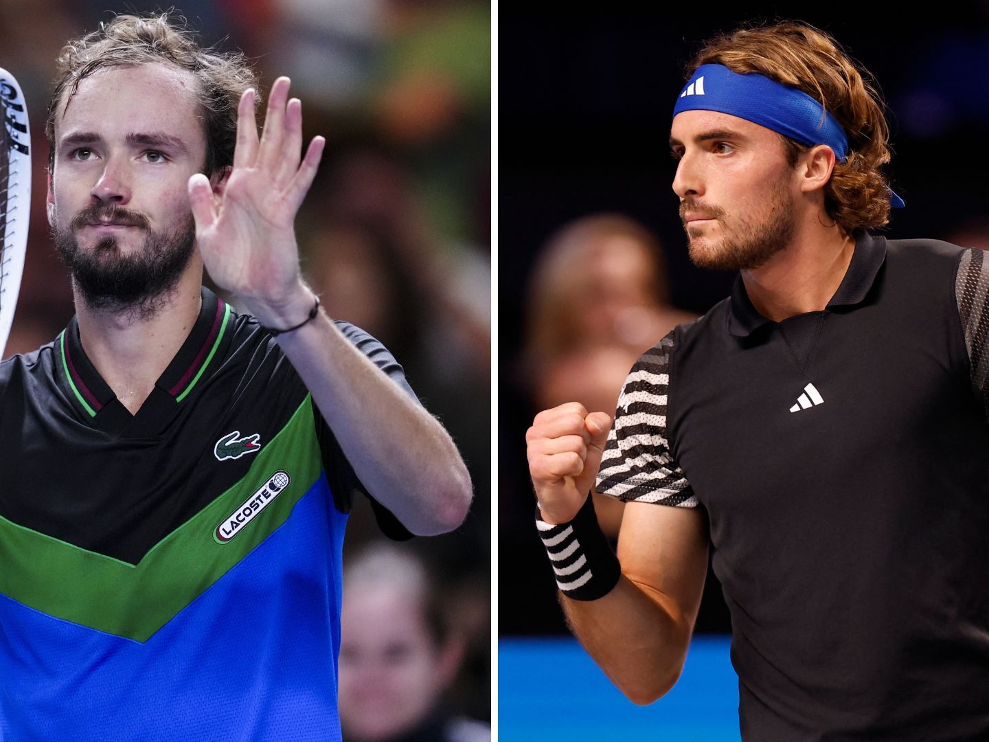 Daniil Medwedew trifft im Halbfinale auf Stefanos Tsitsipas. Daniil Medwedew trifft im Halbfinale auf Stefanos Tsitsipas.