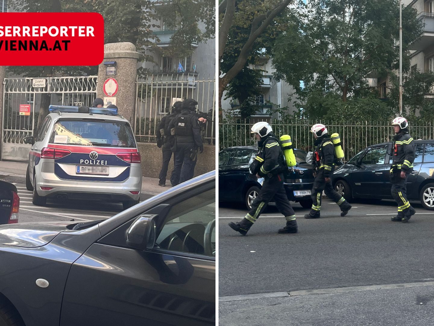 Großeinsatz nach Bombendrohung in Wien-Favoriten. Großeinsatz nach Bombendrohung in Wien-Favoriten.