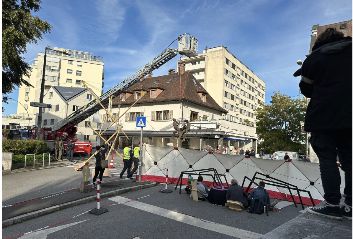 Protest von Extinction Rebellion in Bregenz.