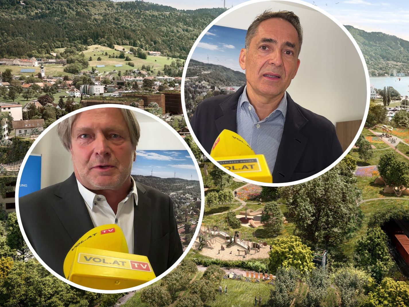 Hubert Rhomberg und Frank Matt präsentierten eine Zukunftsvision für Lochau. Hubert Rhomberg und Frank Matt präsentierten eine Zukunftsvision für Lochau.