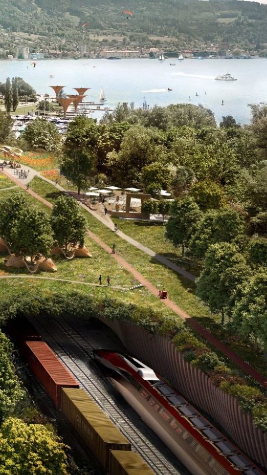 Hubert Rhomberg und Frank Matt präsentierten eine Zukunftsvision für Lochau.