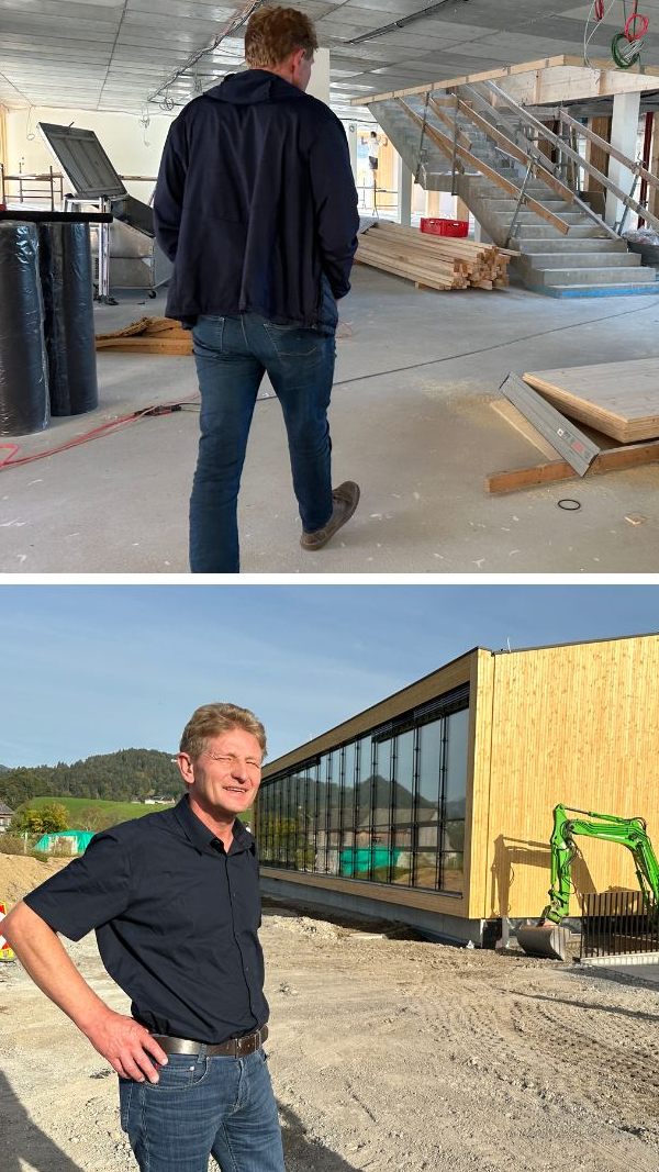 Die neue Volksschule Hof nimmt Gestalt an. Wie die Schule derzeit innen aussieht.