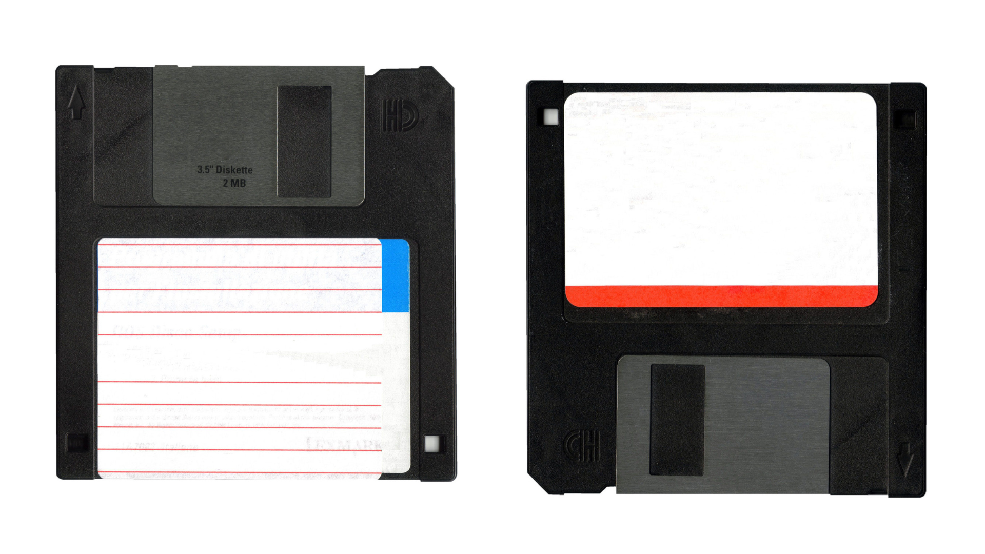 Floppy Disks, auch bekannt als Disketten, sind ein altes Speichermedium und sind die Vorläufer von CD-ROMs und USB-Sticks. Floppy Disks, auch bekannt als Disketten, sind ein altes Speichermedium und sind die Vorläufer von CD-ROMs und USB-Sticks.