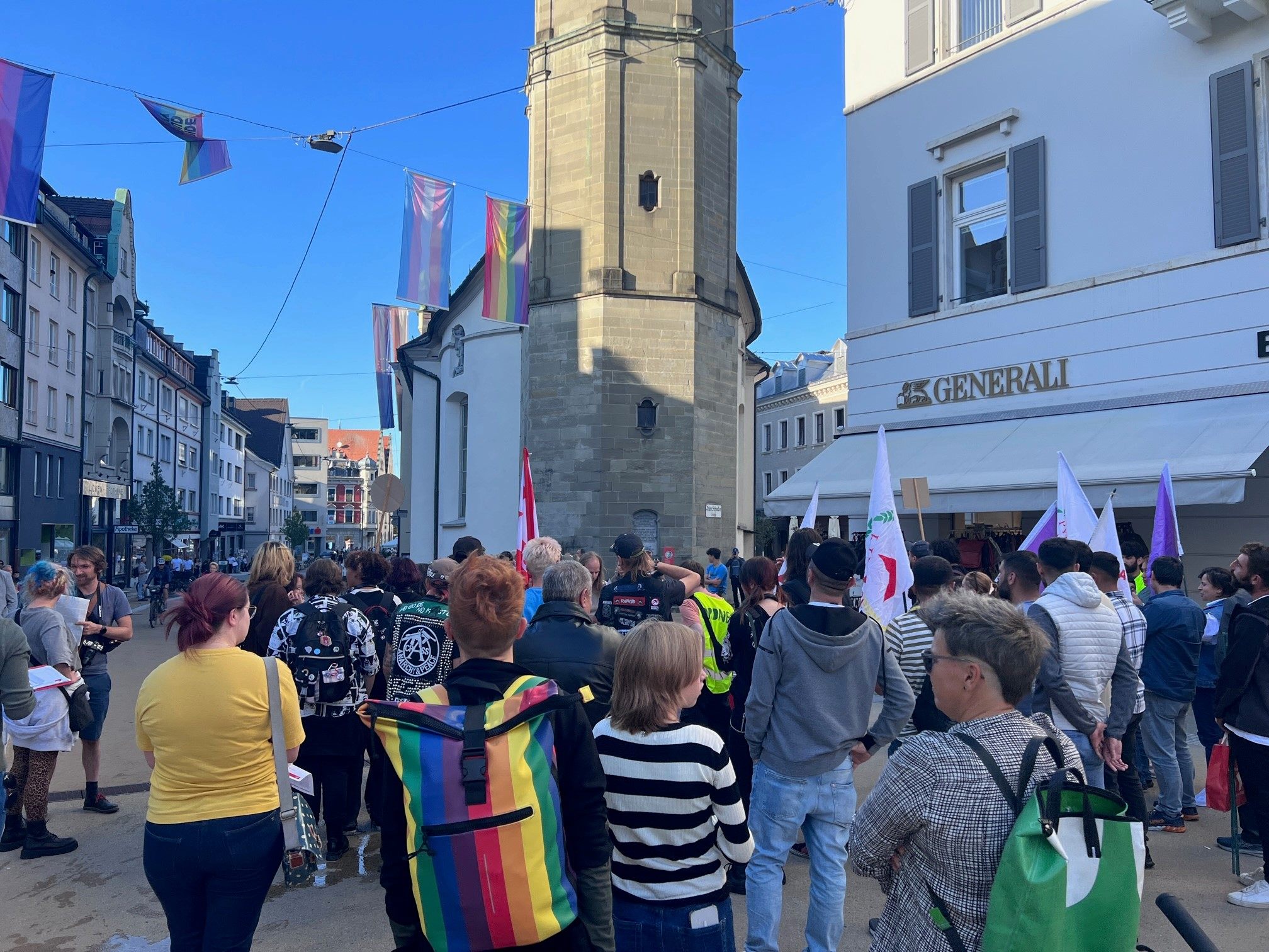Protestkundgebung in Bregenz. Protestkundgebung in Bregenz.