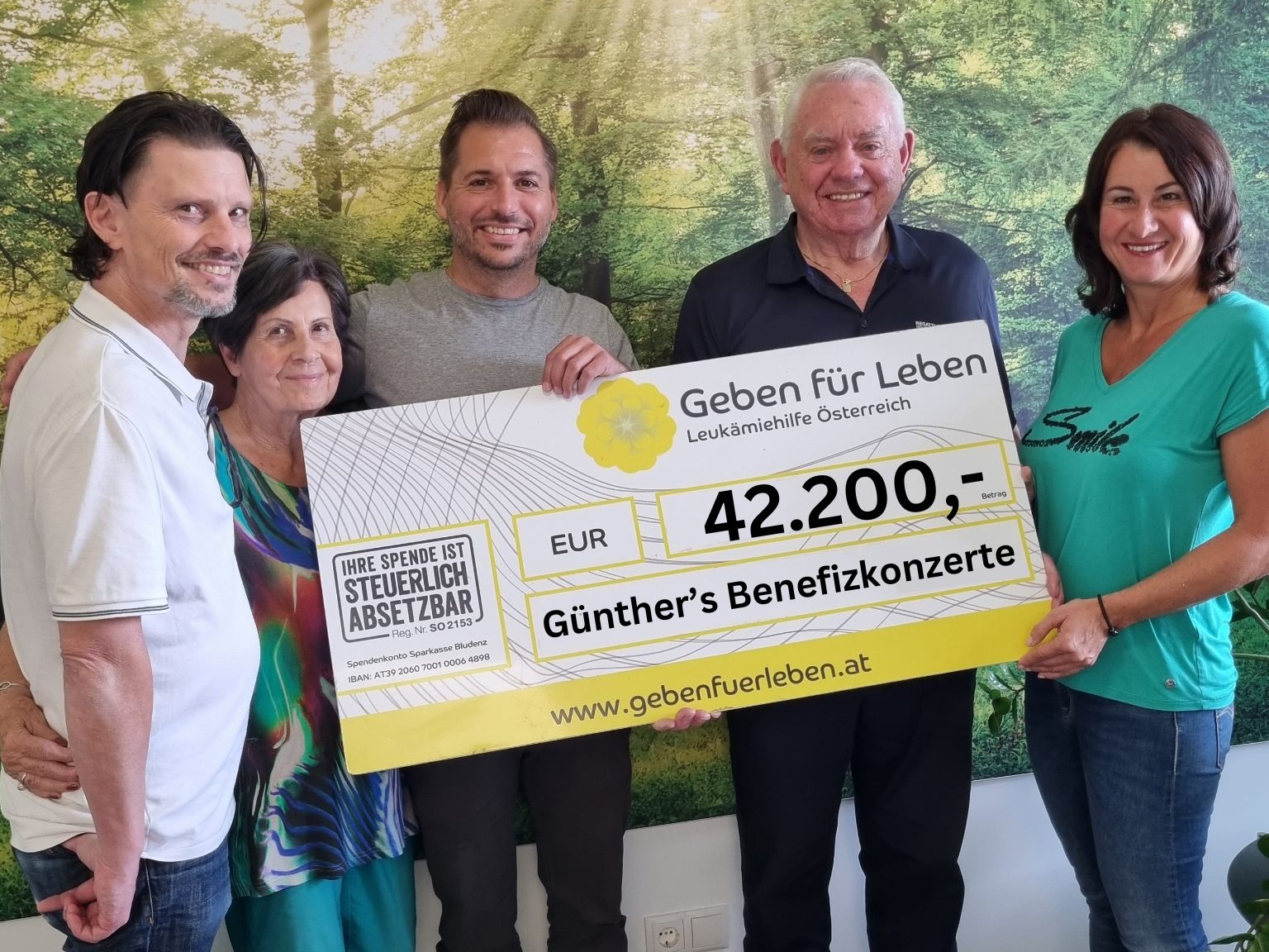 Andreas Wassner, Herlinde Marosch, Manuel Kussian, Günther Lutz, Susanne Marosch (vl.li.)