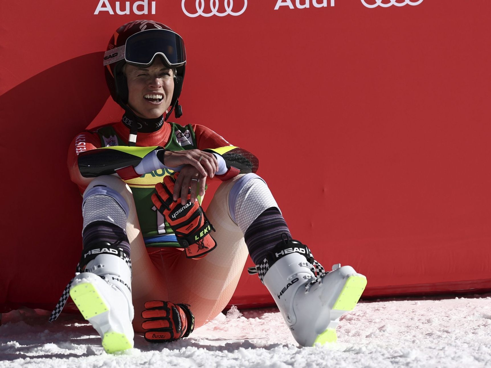 Lara Gut-Behrami blieb 0,02 Sekunden vor Federica Brignone.