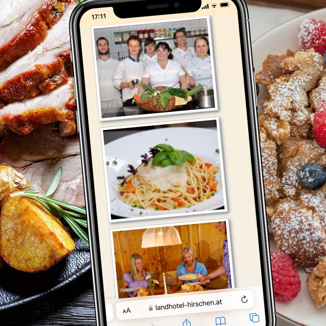 Das Restaurant des Landhotels bietet ein breites Angebot an internationalen Speisen, begeistert aber vor allem auch mit heimischen Spezialitäten.