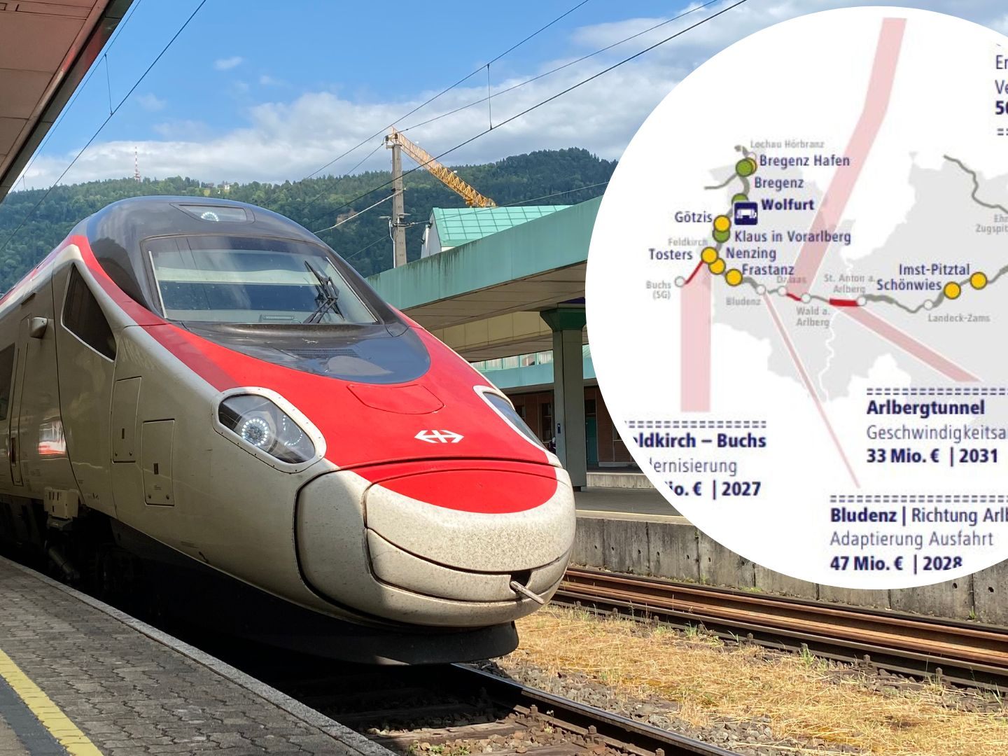 Ein großer Posten betrifft den Bahnhofsumbau in Bregenz Ein großer Posten betrifft den Bahnhofsumbau in Bregenz