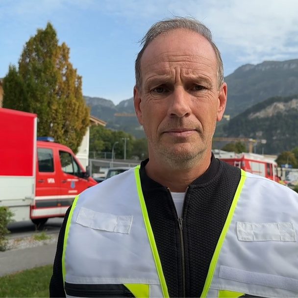 Bürgermeister Dieter Egger zum Einsatz in Hohenems.