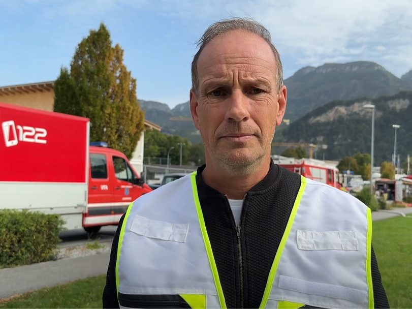 Bürgermeister Dieter Egger zum Einsatz in Hohenems. Bürgermeister Dieter Egger zum Einsatz in Hohenems.