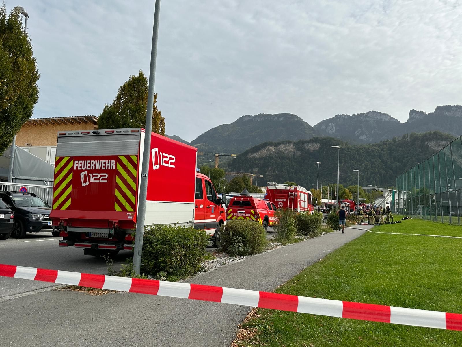 Großeinsatz in Hohenems. Großeinsatz in Hohenems.