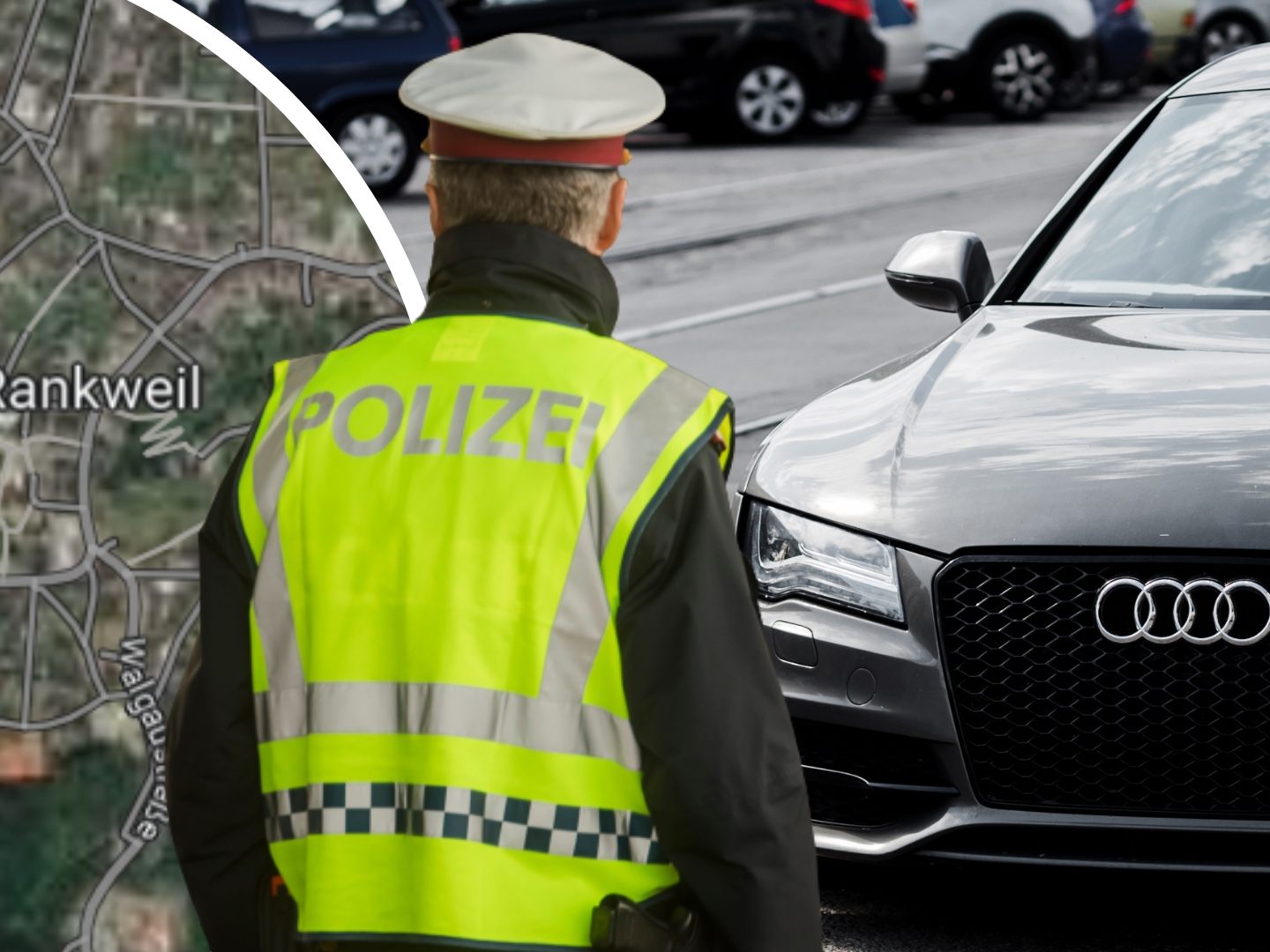 Polizei sucht Audi-Fahrer. Polizei sucht Audi-Fahrer.