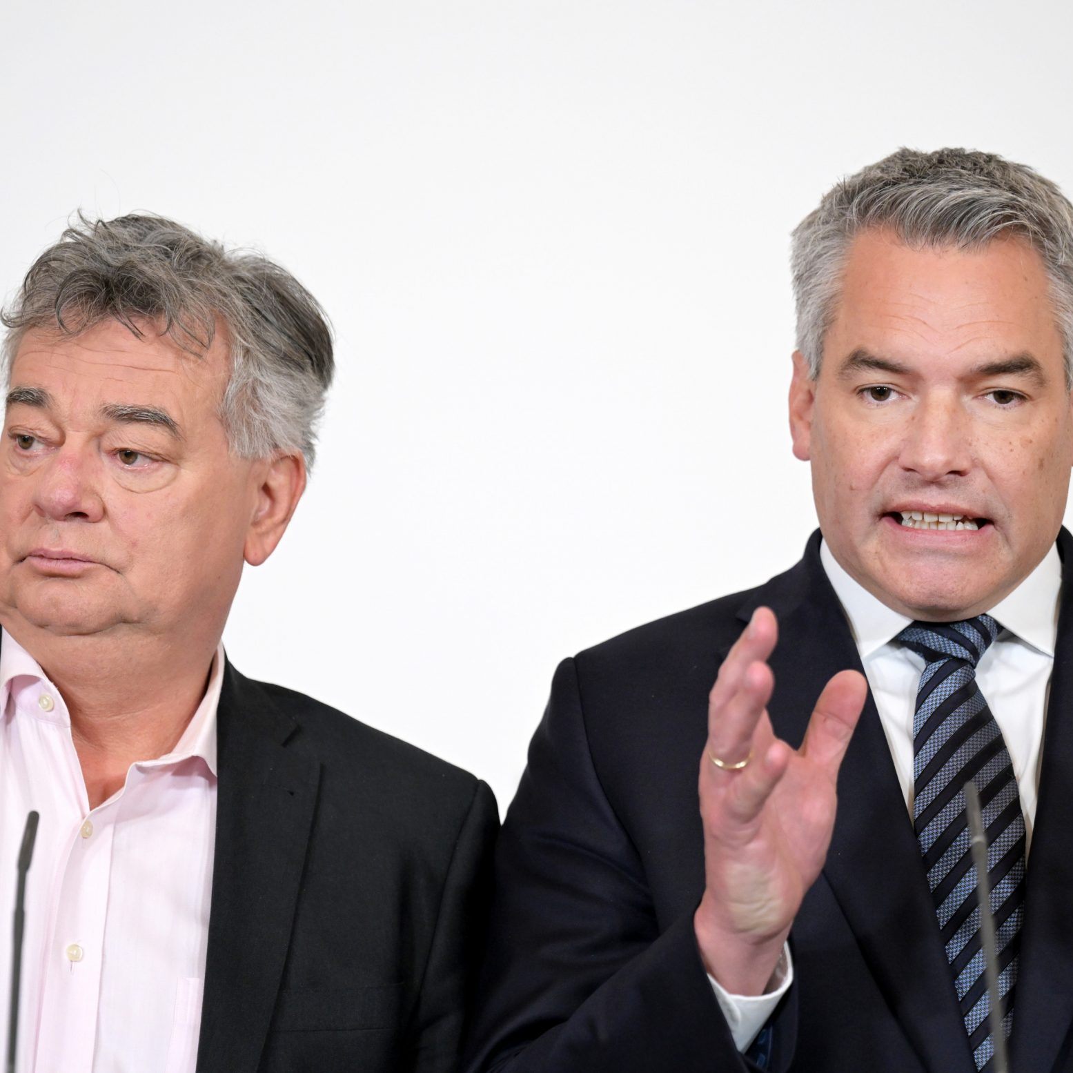 Nehammer und Kogler gehen nicht von einem Schaden für den Investitionsstandort aus.