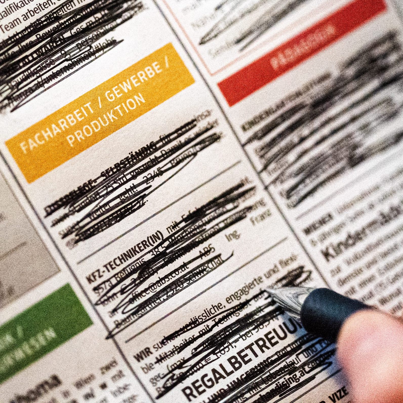 Die Zahl der offenen Stellen ist leicht rückläufig.