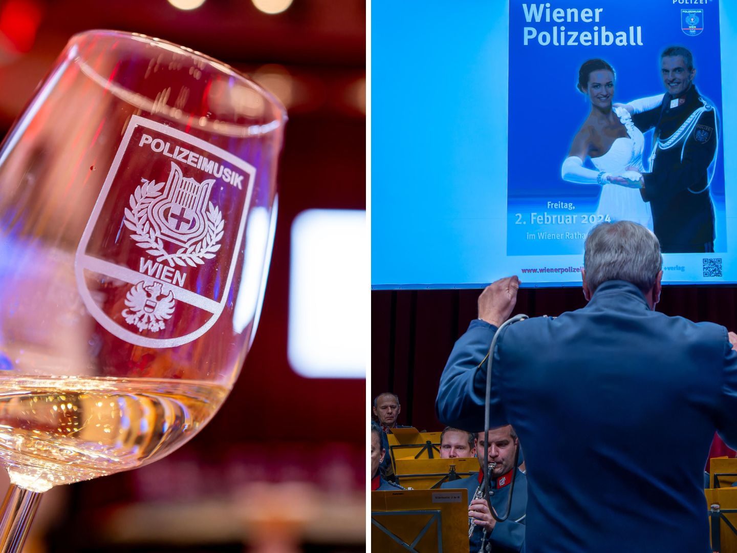 Der Wein für den Wiener Polizeiball 2024 wurde präsentiert. Der Wein für den Wiener Polizeiball 2024 wurde präsentiert.