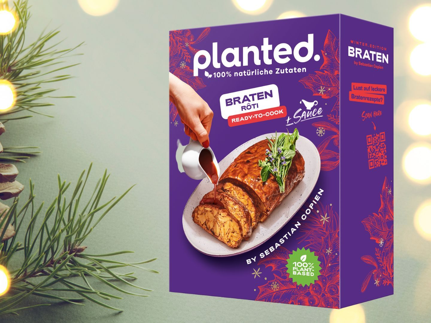 Veganer Genuss zu Heiligabend mit dem Weihnachtsbraten von Planted. Veganer Genuss zu Heiligabend mit dem Weihnachtsbraten von Planted.