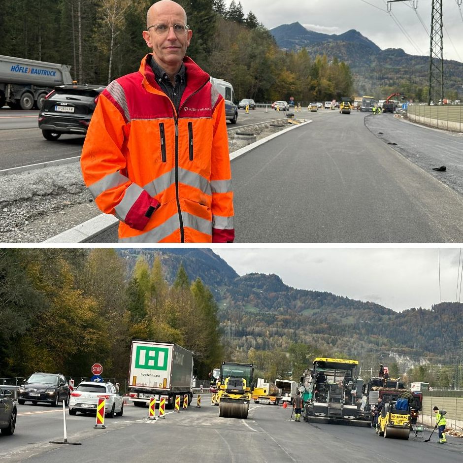 Die Arbeiten bei der Anschlussstelle gehen voran.