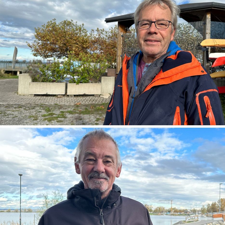 "Ich hoffe es wird schön", meint Rudi Busch aus Hard zum neuen Strandbad.
