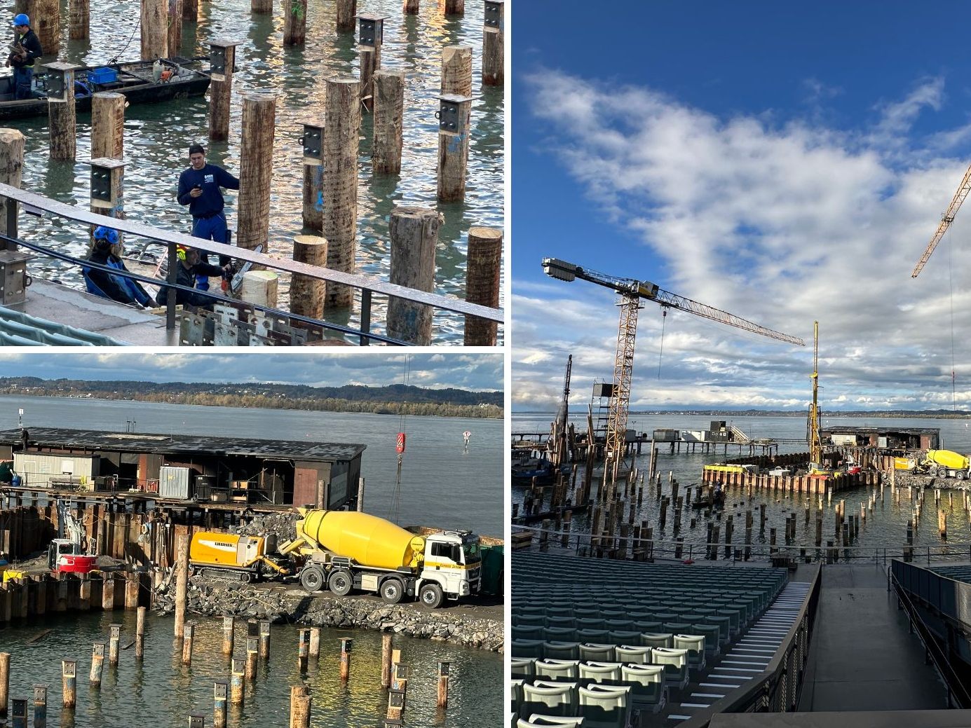 Bei und vor der Seebühne wird derzeit fleißig gewerkelt. Bei und vor der Seebühne wird derzeit fleißig gewerkelt.