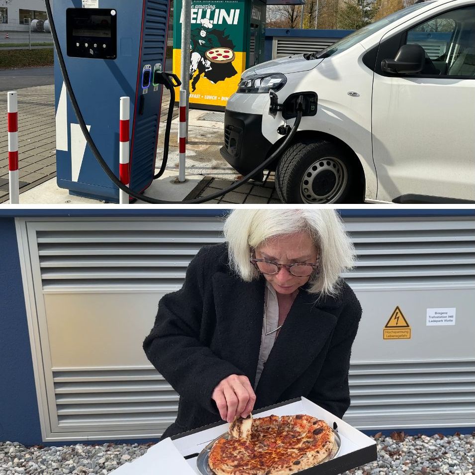 Bei einem Ladepark im Ländle kann man jetzt frische Pizza essen, während das E-Auto lädt.