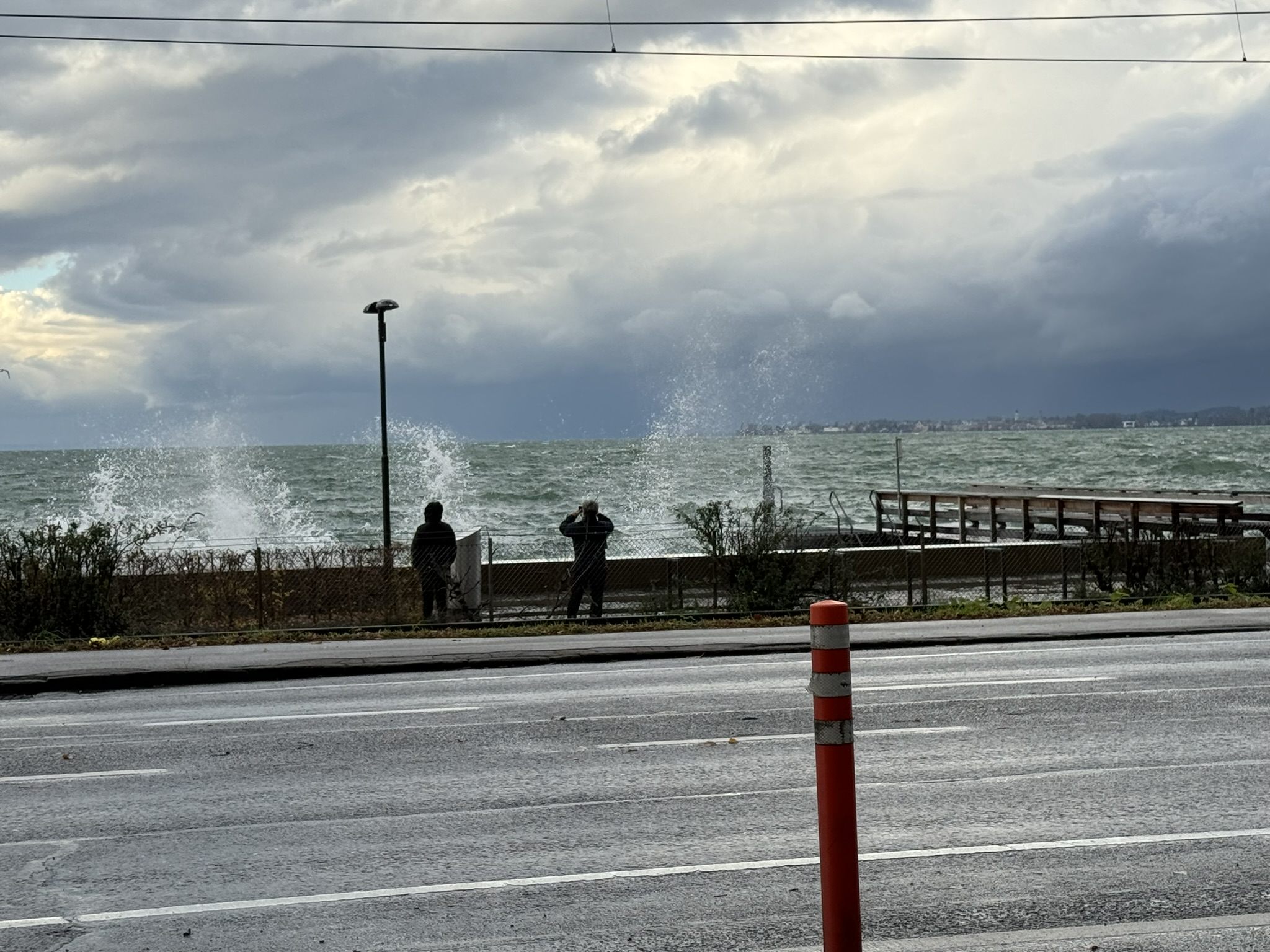 Stürmisches Wetter am Bodensee.