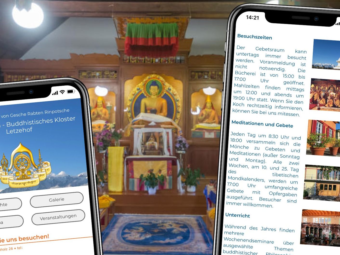 Die ruhige Lage mitten in der Natur macht das buddhistische Kloster Letzehof zum perfekten Rückzugsort vom Alltagstrubel.