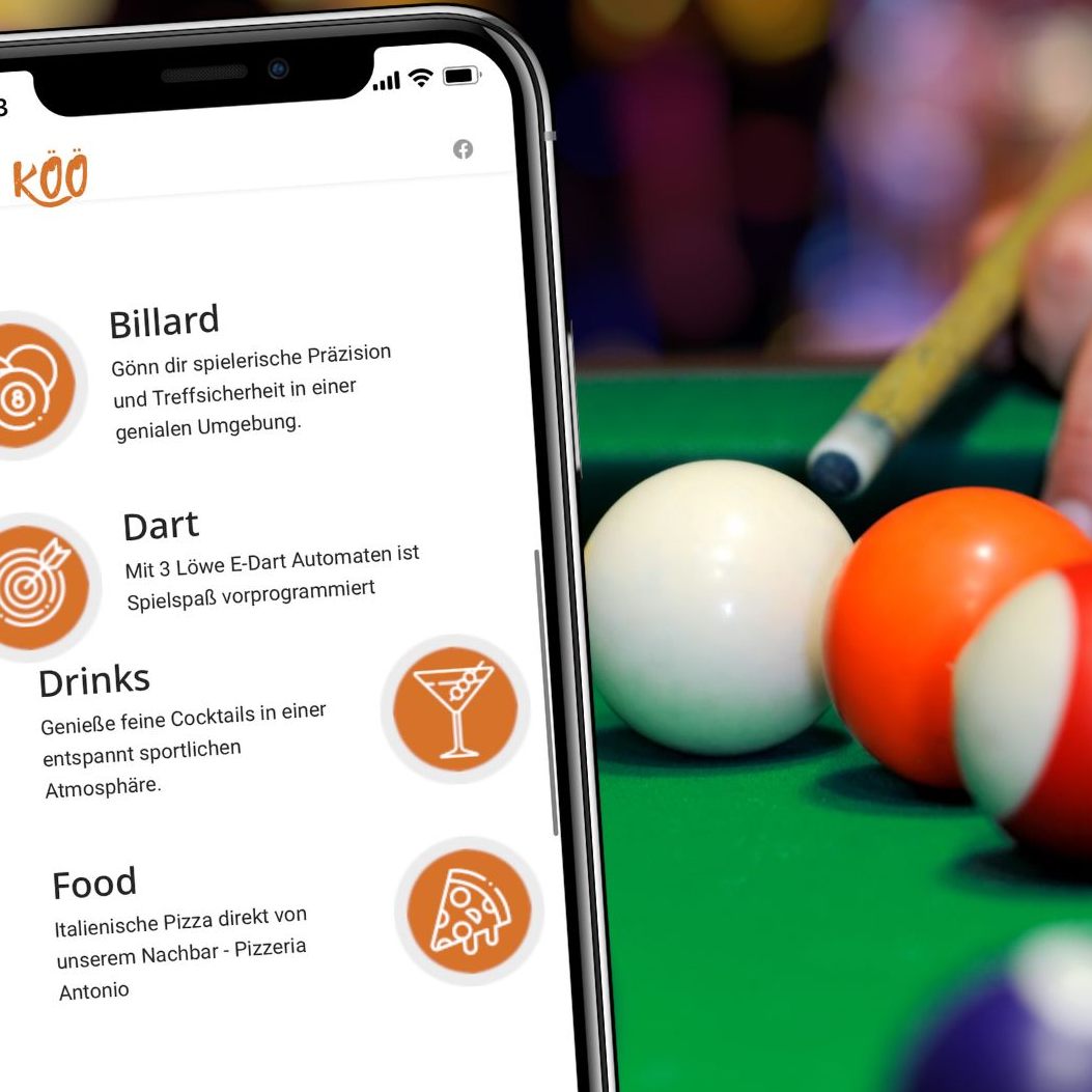 Neben einem breiten Angebot an Spielen, wie Billard oder Dart, können sich die Gäste bei abwechslungsreicher Musik und Livestreams auf dem Full HD-MegaBeamer entspannen.