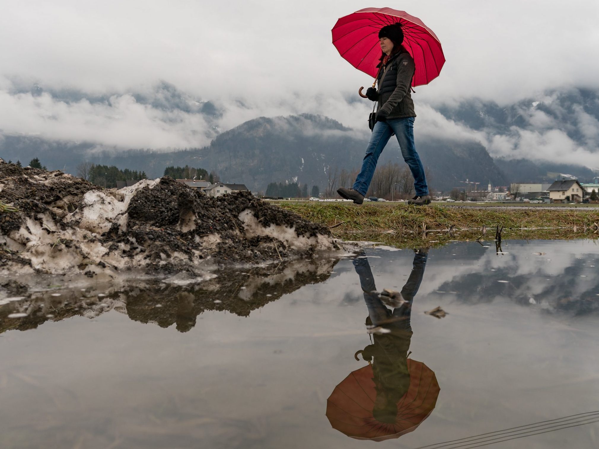 Warme Kleidung und ein Regenschirm unbedingt empfohlen.