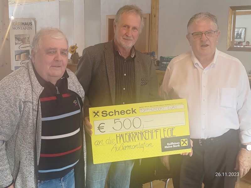 PVÖ Schruns: Spendenübergabe an KPV Außermontafon