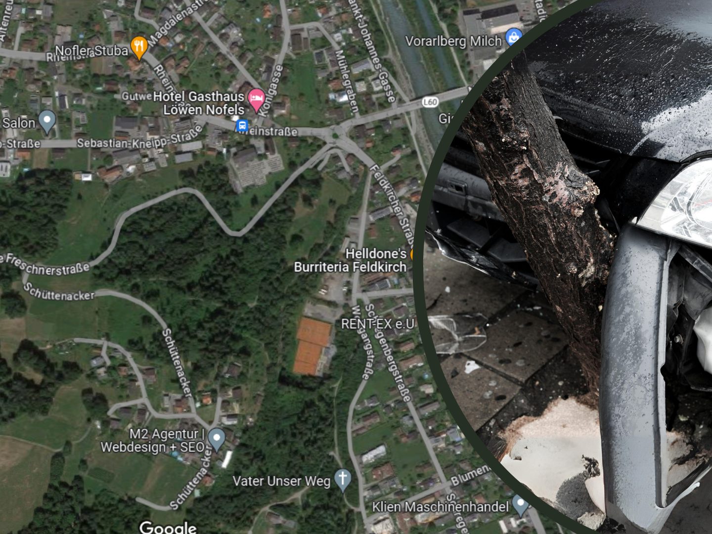 Der Unfall ereignete sich im Bereich der Straße Schüttenacker.