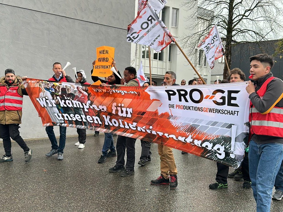 Streik bei der Firma Grass