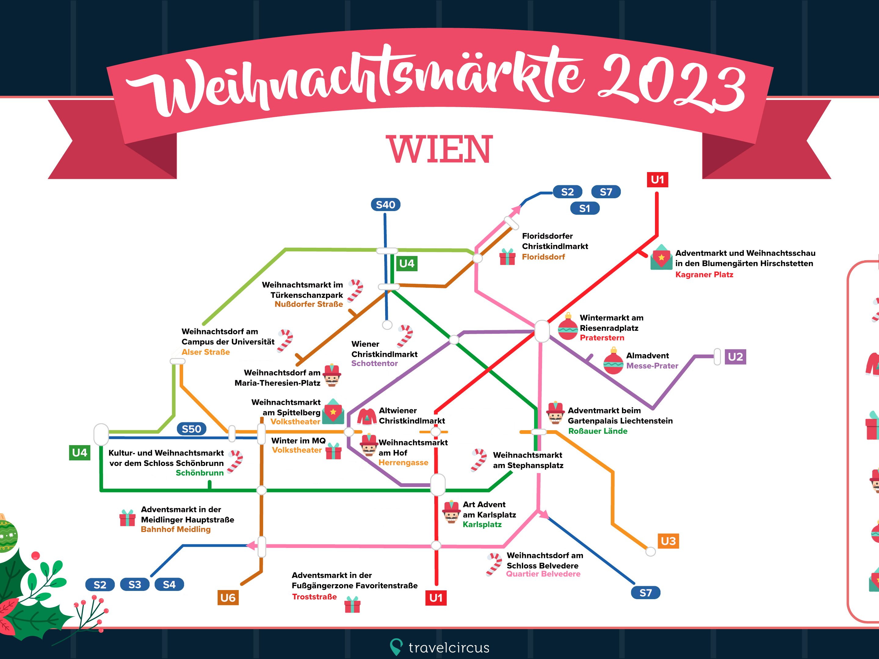 Der Wiener Weihnachtsmärkte-Fahrplan 2023. Der Wiener Weihnachtsmärkte-Fahrplan 2023.