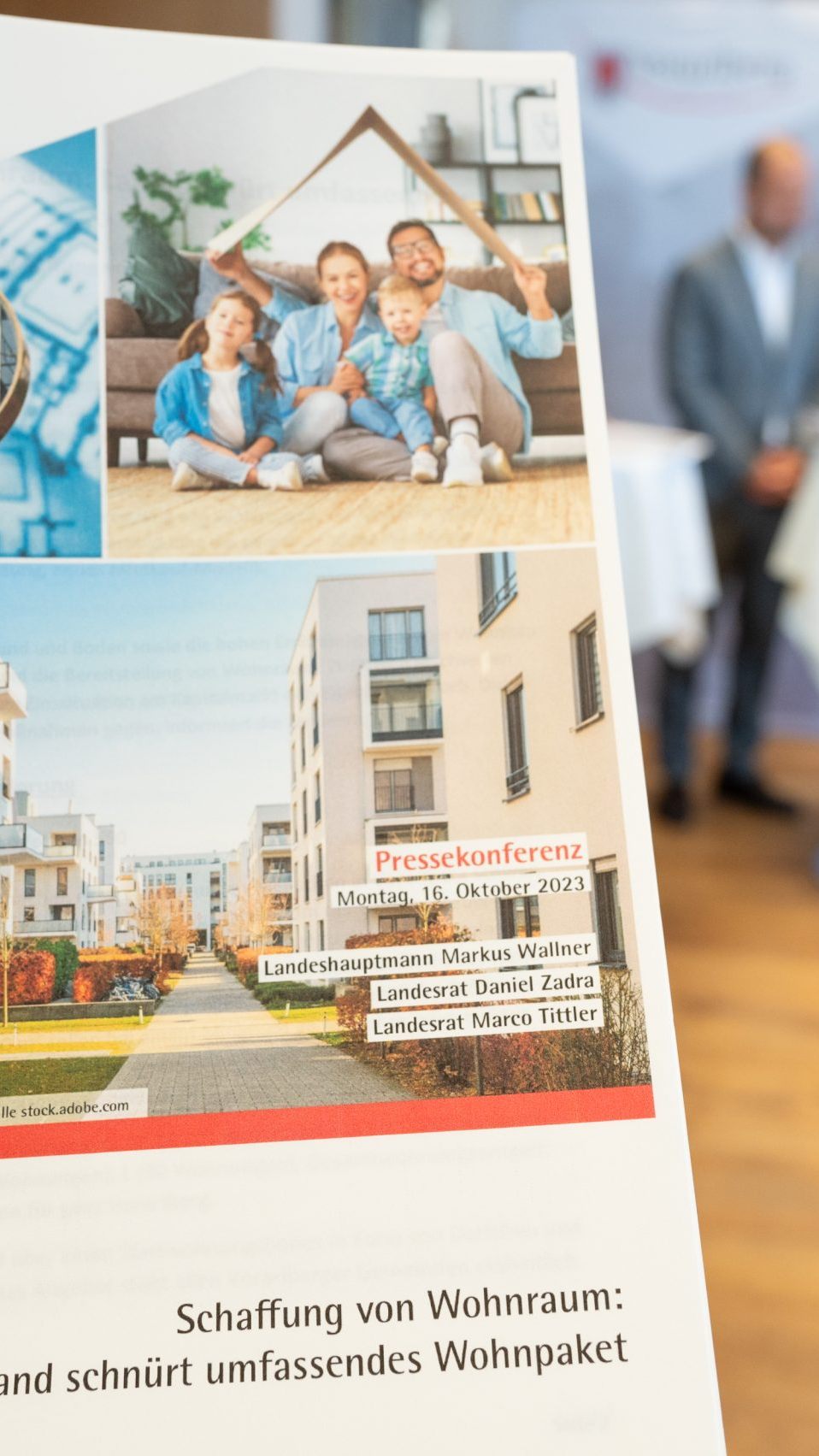 Stellten das neue Wohnbaupaket der Landesregierung vor: Landesrat Marco Tittler, Landeshauptmann Markus Wallner und Landesrat Daniel Zadra