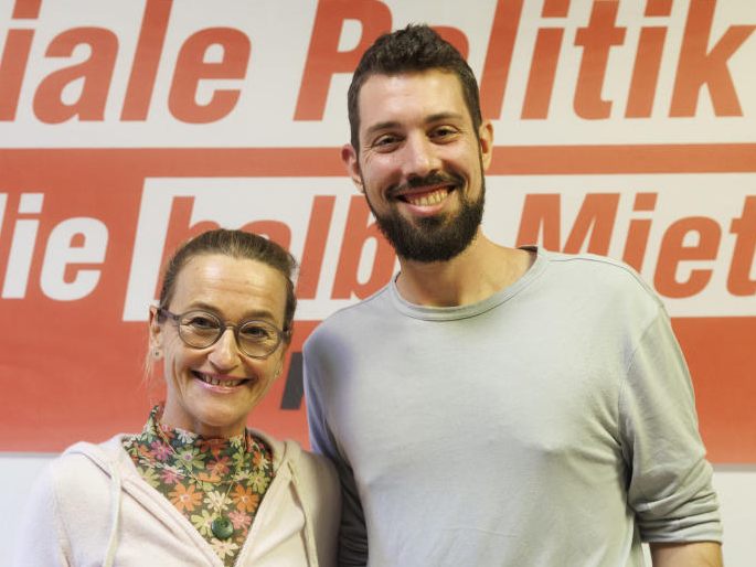 Die KPÖ_Spitzenkandidaten für die Nationalratswahl 2024 heißen Bettina Prochaska (KPÖ /links) und Tobias Schweiger (KPÖ Bundessprecher).