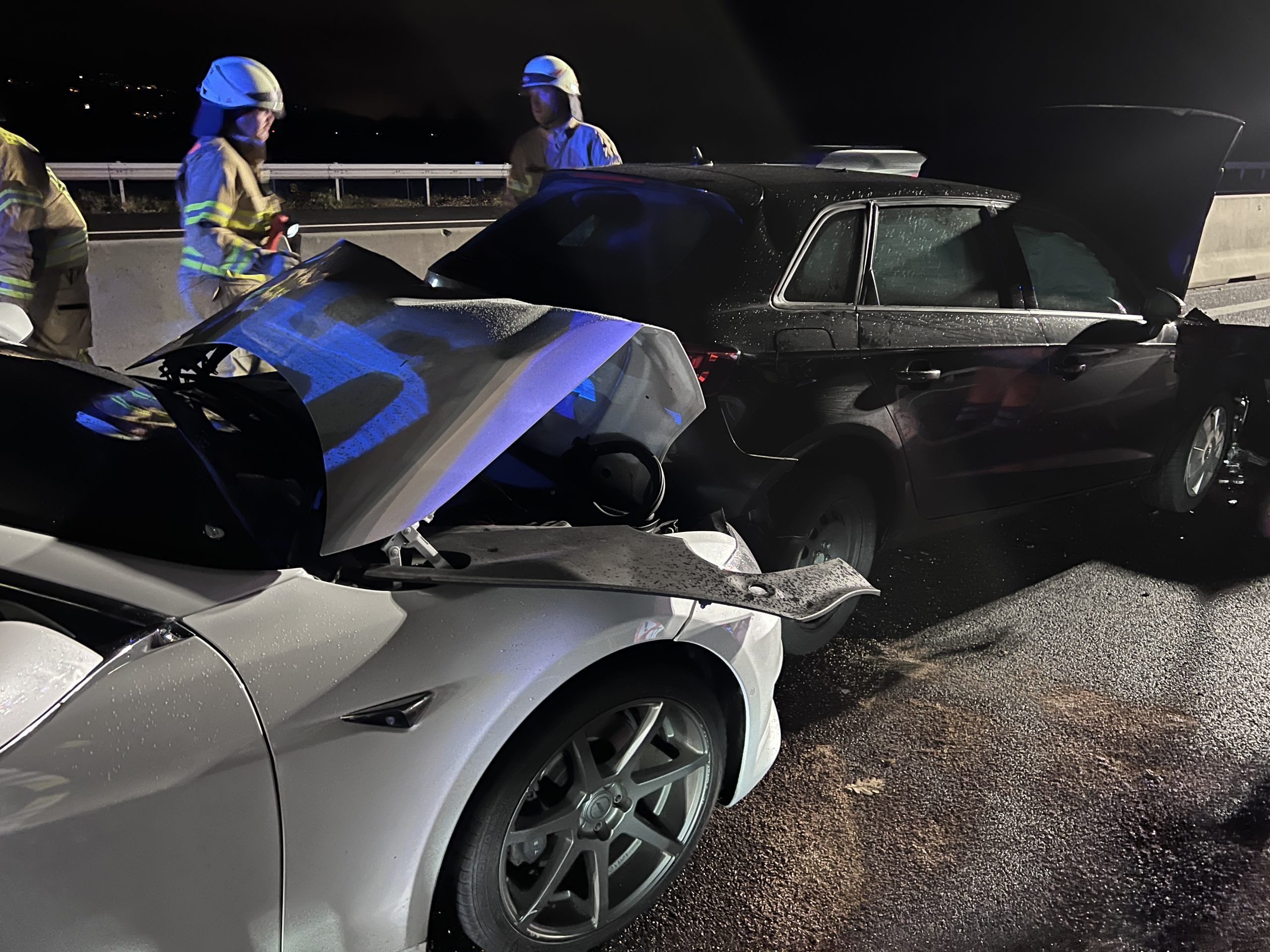 Unfall auf der A14.