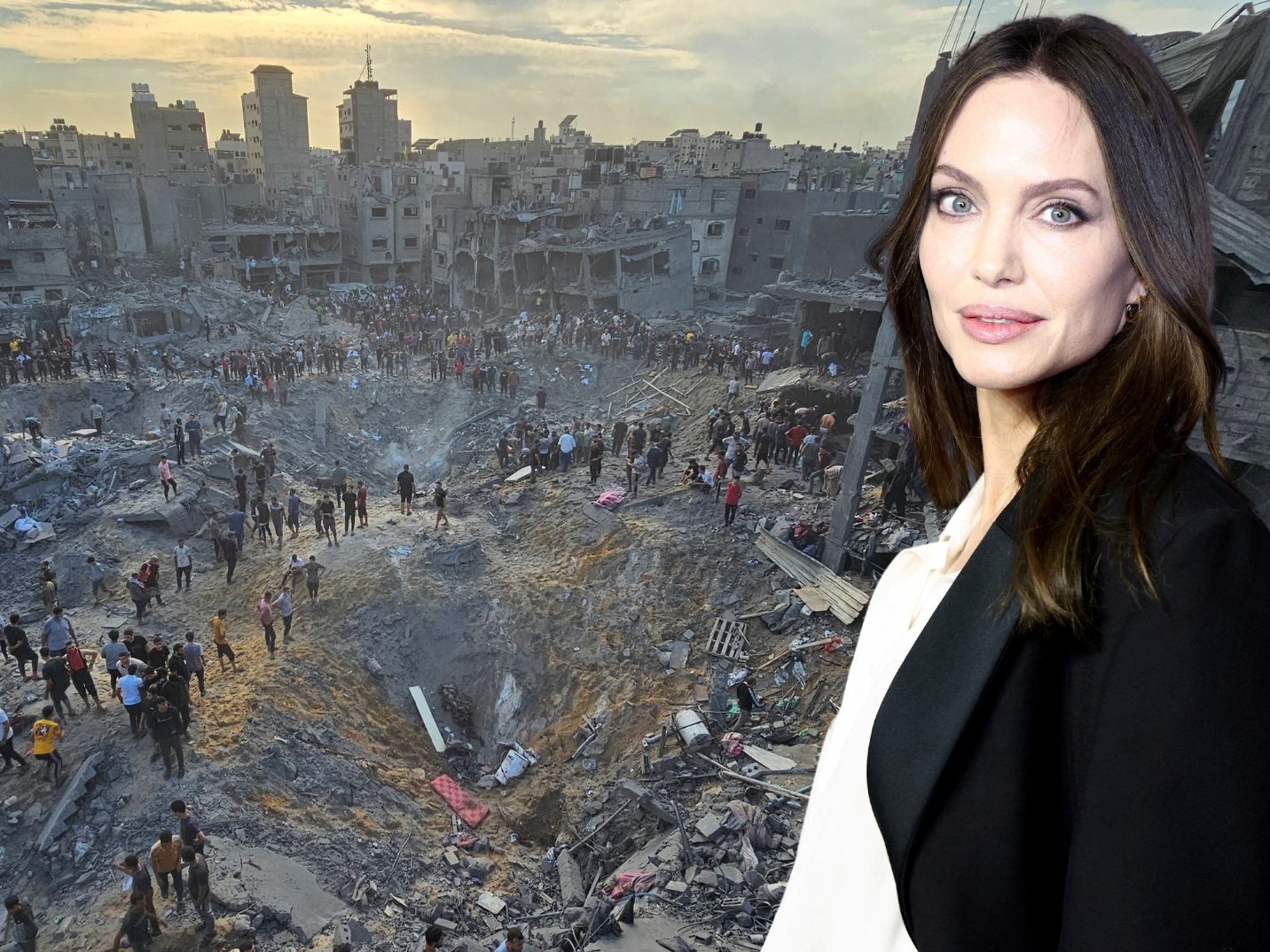 US-Schauspielerin und Oscar-Gewinnerin Angelina Jolie hat Israel angesichts der Luftangriffe im Gazastreifen indirekt vorgeworfen, das abgeriegelte Küstengebiet in ein "Massengrab" zu verwandeln. US-Schauspielerin und Oscar-Gewinnerin Angelina Jolie hat Israel angesichts der Luftangriffe im Gazastreifen indirekt vorgeworfen, das abgeriegelte Küstengebiet in ein "Massengrab" zu verwandeln.