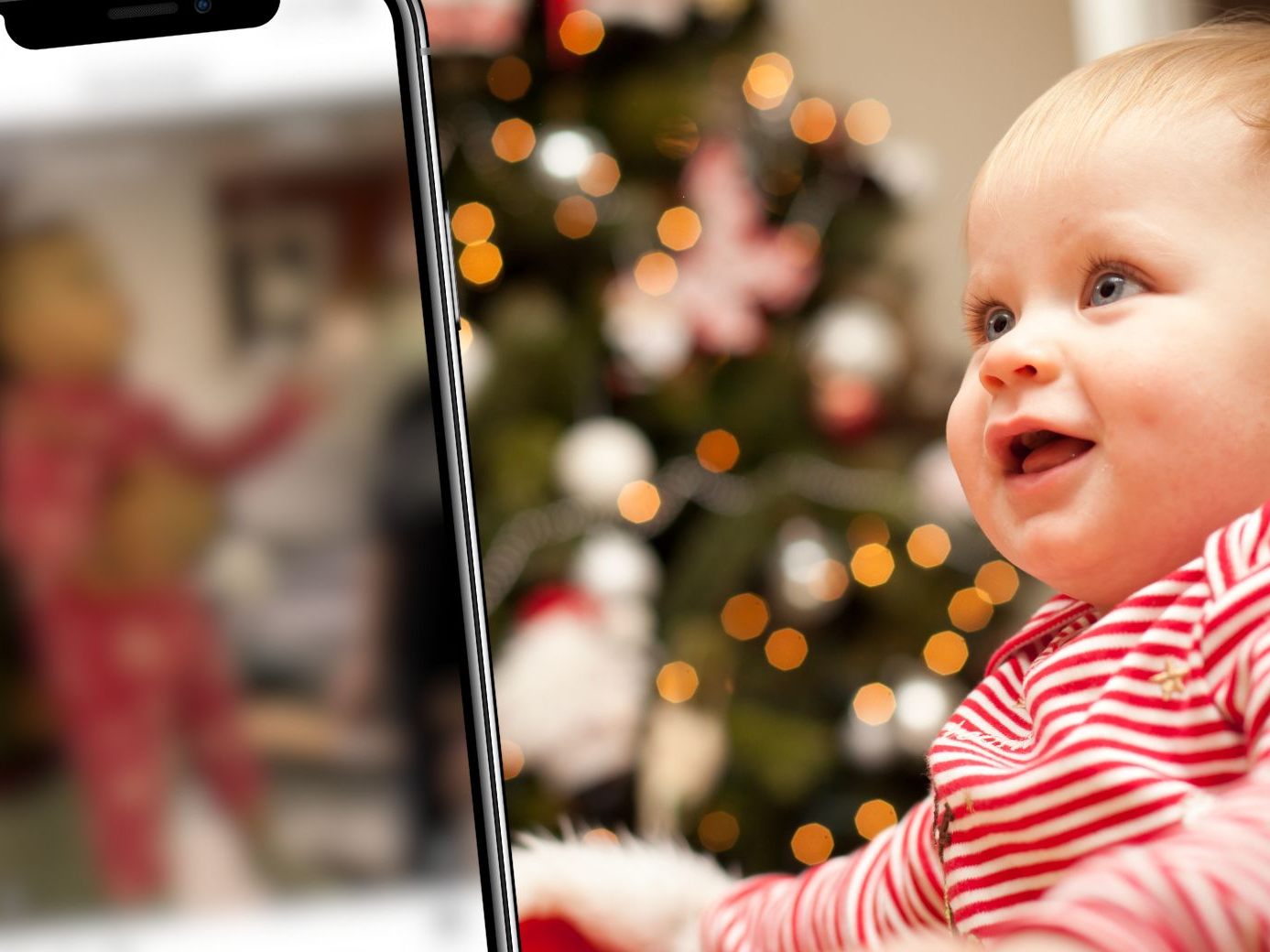 Dieses Baby freut sich wohl besonders auf Weihnachten. Dieses Baby freut sich wohl besonders auf Weihnachten.