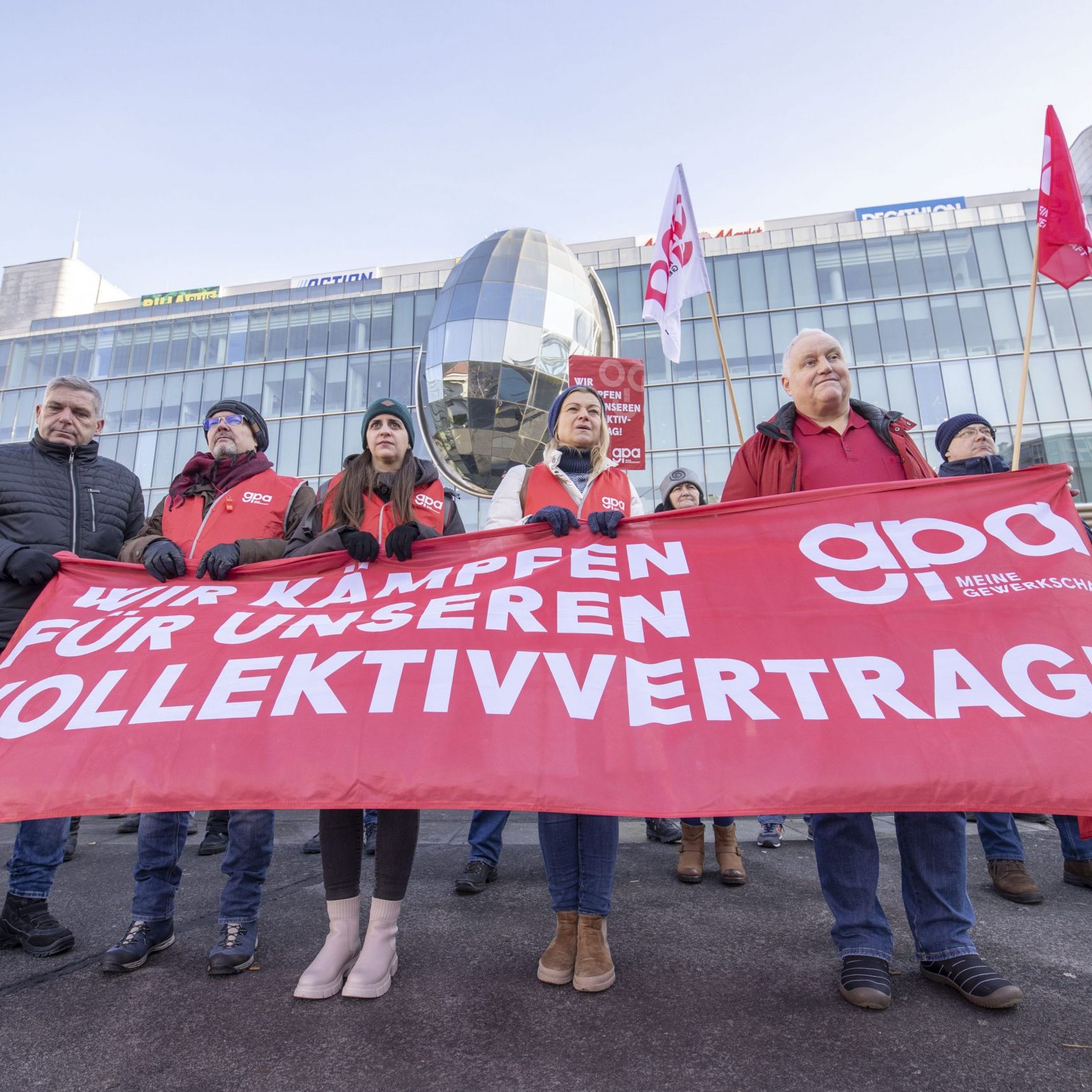 Bild von einer Kundgebung am Freitag in Wien.