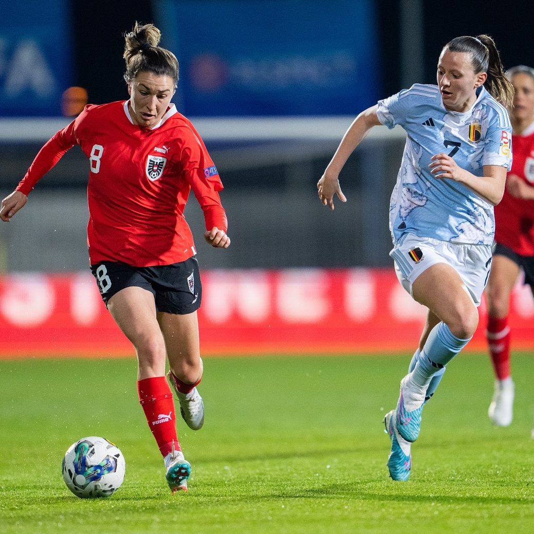 Barbara Dunst bei einem Länderspiel im April in Österreich.