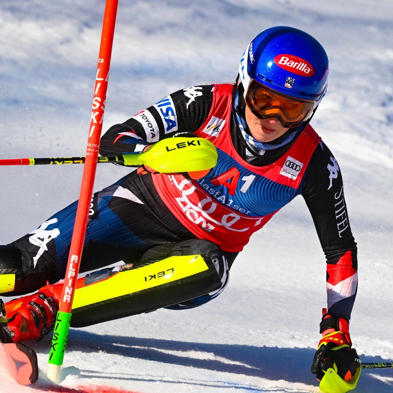 Mikaela Shiffrin führt nach dem ersten Durchgang in Lienz.