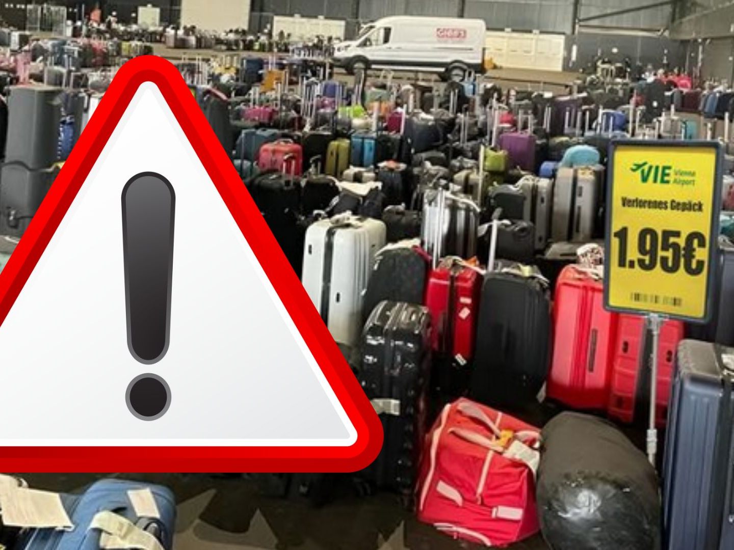 Betrüger bewarben einen angeblichen Kofferverkauf zum Spottpreis am Flughafen Wien.