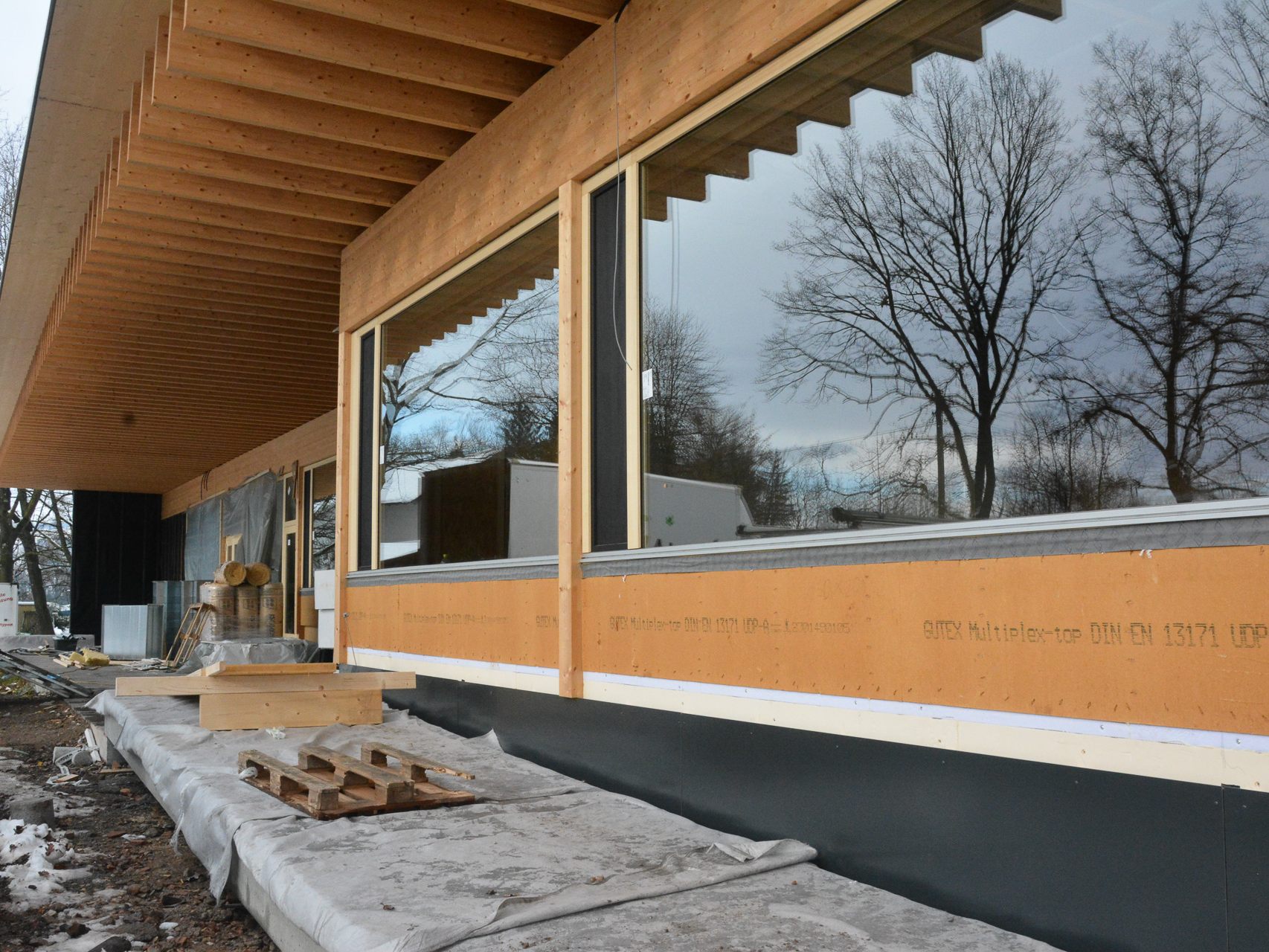 Die Bauarbeiten beim Schützenhaus in Lustenau schreiten schnell voran. Im Februar wird die neue Schießstätte eröffnet.
