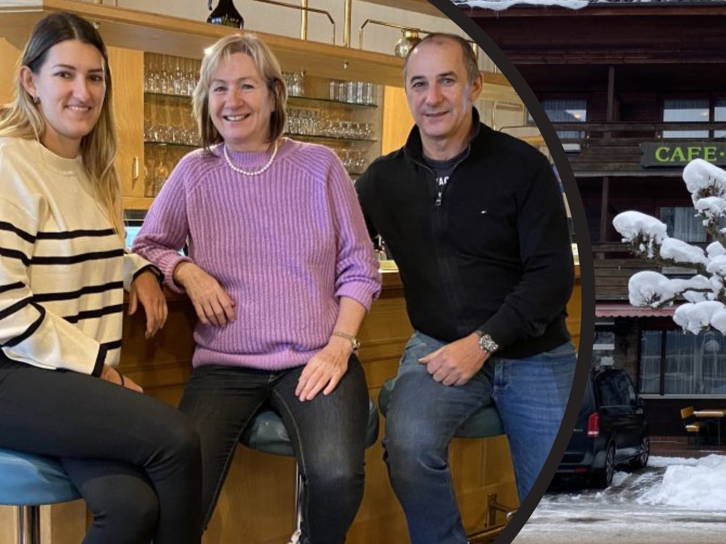 Elizabeth Behrend (l.) und Dietmar Schwanter übernehmen das Lokal von Gabriele Tagwerker (Mitte).