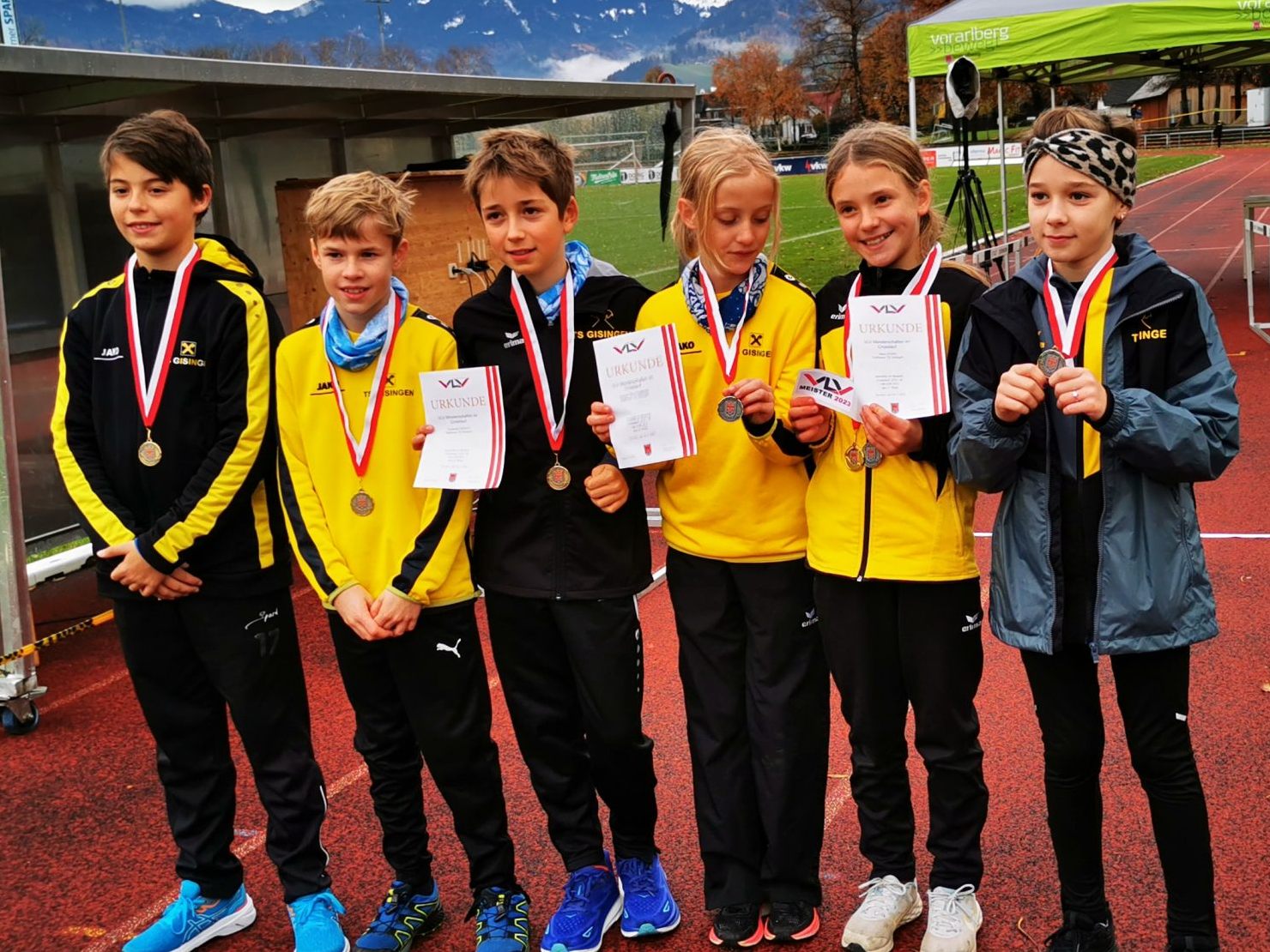 Die erfolgreichen Gisinger AthletInnen in Dornbirn.