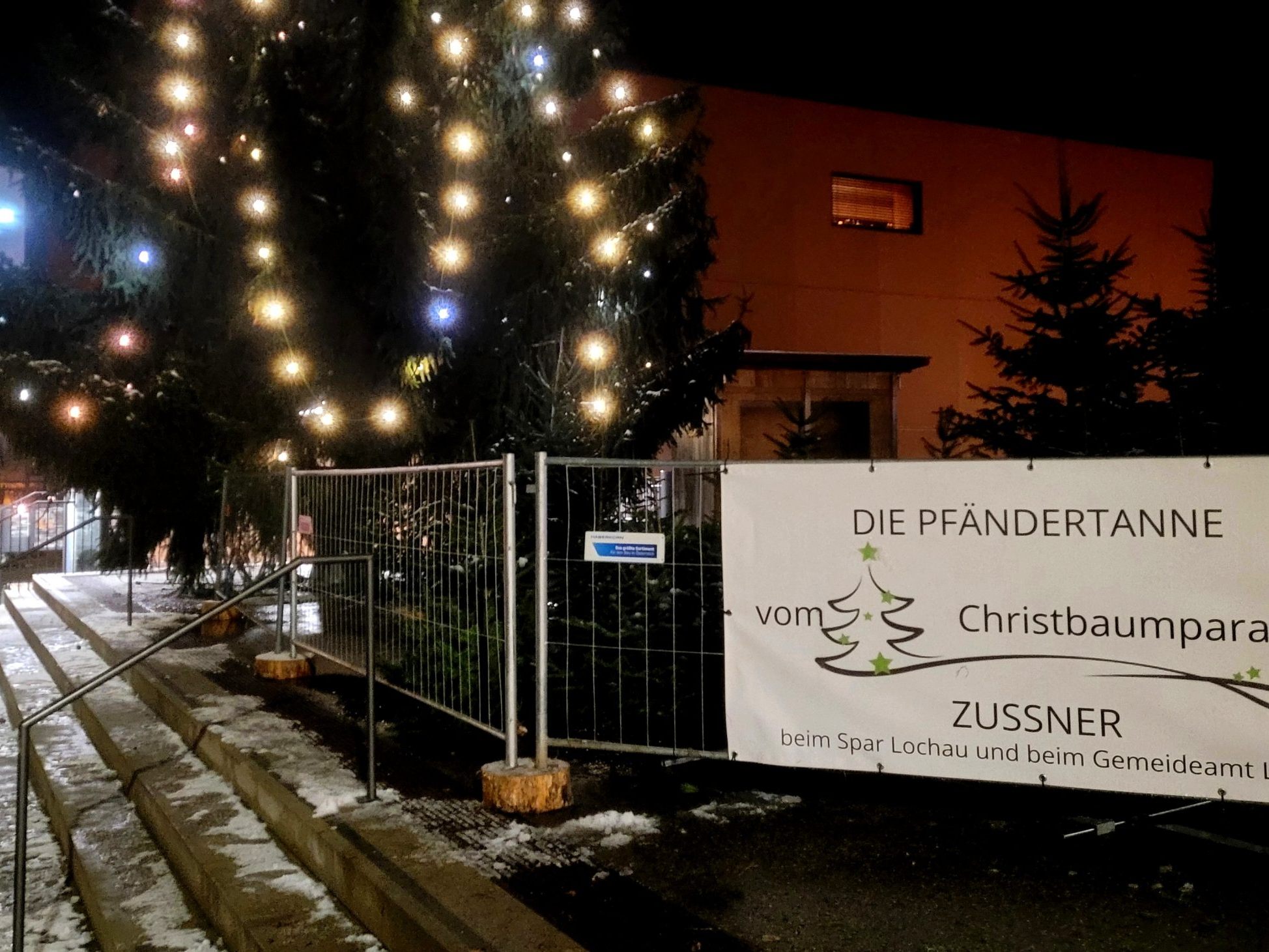 Alljährlich vor Weihnachten haben die Lochauer die willkommene Gelegenheit, sich hier im Ort einen heimischen Baum aus dem „Christbaumparadies Zußner“ zu besorgen. Alljährlich vor Weihnachten haben die Lochauer die willkommene Gelegenheit, sich hier im Ort einen heimischen Baum aus dem „Christbaumparadies Zußner“ zu besorgen.