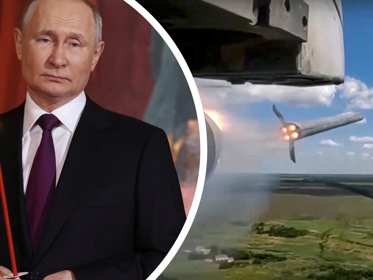 Putins (l.) jüngste Luftangriffe sind wohl der Beginn einer neuen Kampagne gegen die Infrastruktur der Ukraine.