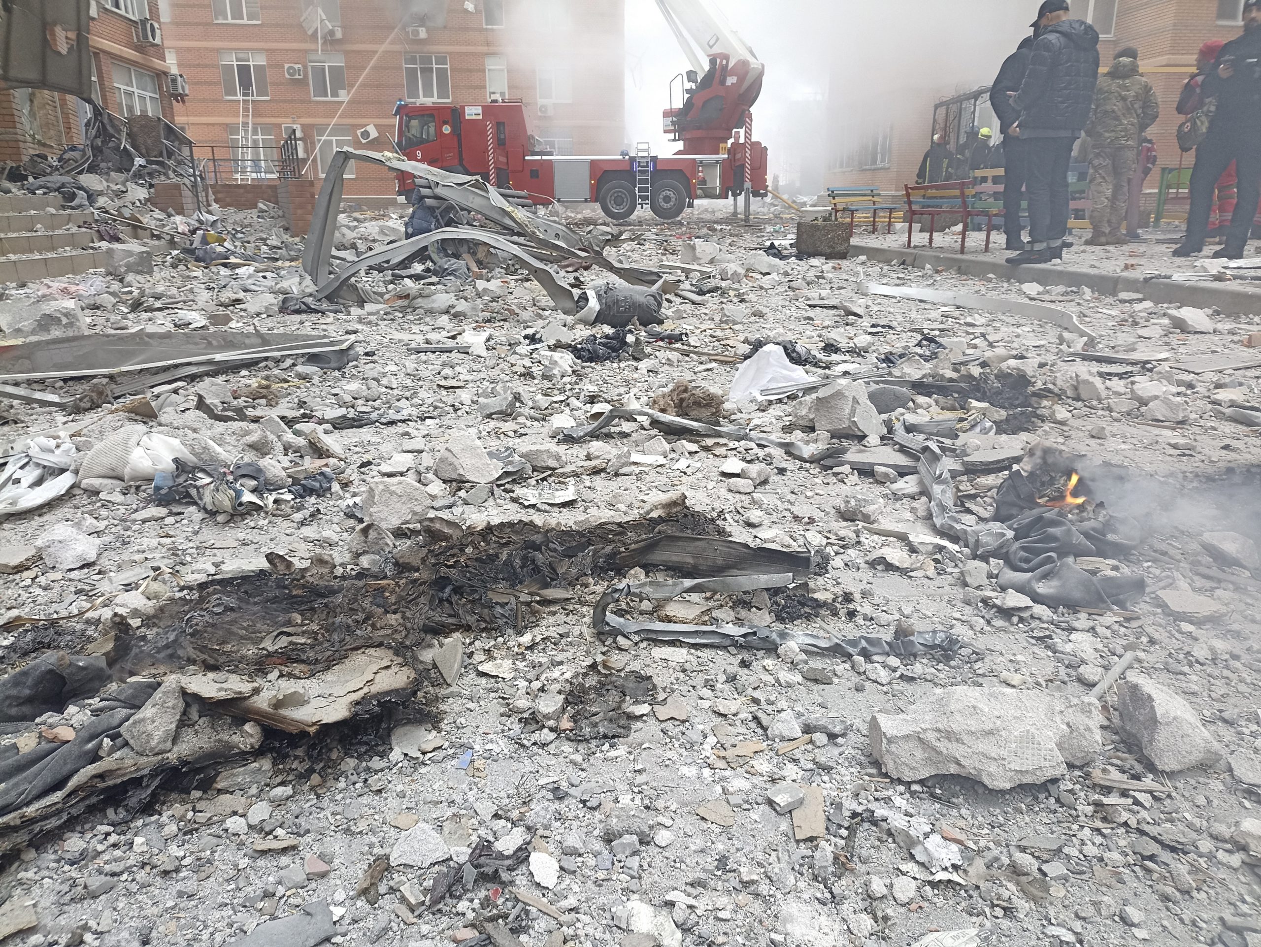 Trümmerhaufen in Odessa. Trümmerhaufen in Odessa.